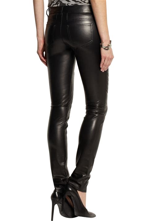 pantaloni yves saint laurent|ysl leather pants.